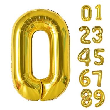 Imagem de Balões com números de folha dourada de 101 cm, 2GG dígitos grandes para aniversário, casamento, aniversário, decoração de ano novo, adereços de sessão de fotos