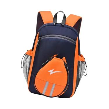 Imagem de YIJU Mochila de tênis de mesa, bolsa de tênis, multifuncional, profissional, espaçosa, bolsa de transporte para raquete, para mulheres, homens, atletas, Azul Escuro
