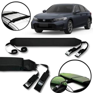 Imagem de Rack Teto Prancha Surf Carro Com Cinta Honda Civic - BR18