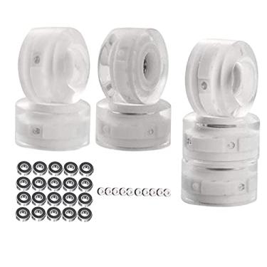 Imagem de barenx 8 peças de rodas de poliuretano para skate de dureza 82A com rolamentos de skate