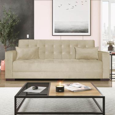 Imagem de Sofá Cama 3 Lugares Jobim Linho Bege