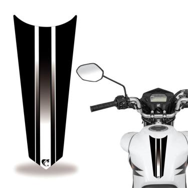 Imagem de Adesivo Faixa Gravata Tanque Moto Listra Preto