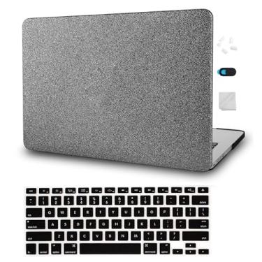 Imagem de KECC Capa compatível com MacBook Air 13 polegadas 2022 2021 2020 versão A2337 M1 A2179 Retina Display + capa rígida de plástico protetor Touch ID + capa de teclado (cinza brilhante)