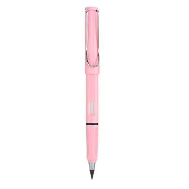 Imagem de Lápis sem tinta HB Dureza Lápis reutilizável ergonômico de longa duração com borracha para estudantes Artistas Professores Material de escritório Plástico grafite 17cm (Rosa)