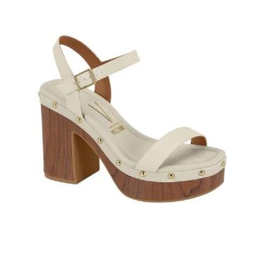Imagem de Sandália Feminina Casual Dia a Dia Passeio Trabalho Salto Grosso Alto Conforto Vizzano 6541.200