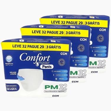 Imagem de Kit 3 Fraldas Calça Geriátrica Adulto Confort Master Pants Tamanho PM 