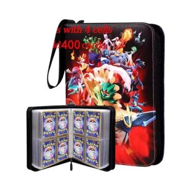 Imagem de Álbum De Cartões Pokémon Com 400 PCS, Pasta De Fotos Com Zíper Em PU, 