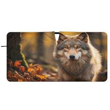 Imagem de CEBUGI Para-brisa de carro dobrável para-sol sombra lobo janela de carro guarda-chuva pára-brisa frontal para-sol para acessórios de carro fixe bloqueador solar reflexivo de carro, M