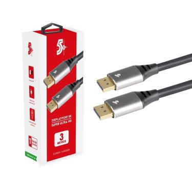 Imagem de Kit 10 Un - Cabo Displayport + Displayport 1.4 - Hbr 8K - 3M