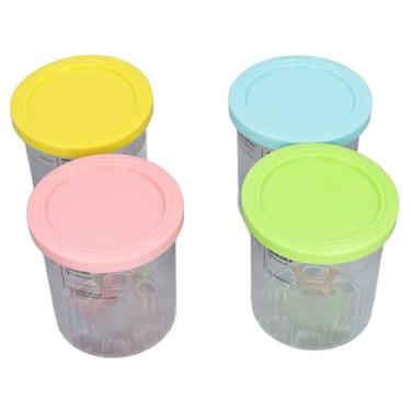 Imagem de CUOFYUNL Jarra de armazenamento de comida para bebê, 4 unidades, 701-800ml, recipientes de armazenamento de sorvete, copos de substituição para crianças