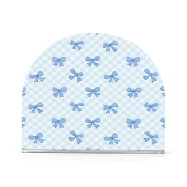 Imagem de Qilmy Bonito suporte de guardanapo de acrílico de gravata borboleta, porta-guardanapos para mesas cozinha restaurante decoração de casa, suporte decorativo moderno para guardanapos de coquetel de