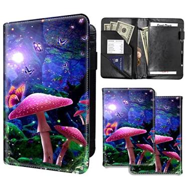 Imagem de DEGDFSGR Livros de servidor para garçonete, carteira de garçom de couro PU com bolso com zíper, lindo livro de garçonete e organizador de garçonete com bolso para dinheiro, avental de servidor, lua de