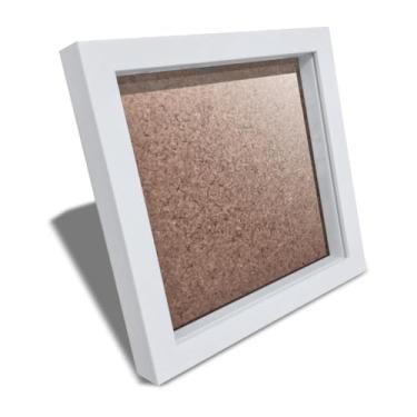 Imagem de Moldura caixa Alta 25x25 cm com Vidro Profundidade 1,5cm, Ideal para Quadros de Quilling (Arte em Papeis) e Bordados em Alto Relevo(BRANCA)