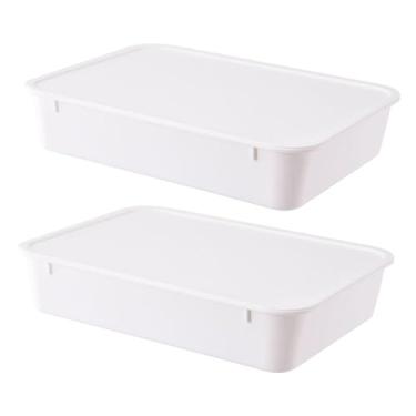 Imagem de Bothyi Caixa para fermentação de massa de pizza, caixa para fermentação de pão, organizador versátil e empilhável para armazenamento de massa com tampa para, 2 Unidades