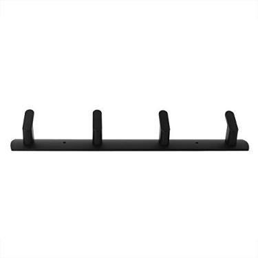 Imagem de GLOGLOW Ganchos para Roupas, Cabide de Toalha de 4 Ganchos, Design Moderno, Resistente, 13,78 X 1,77 X 1,3 Polegadas, para Banheiro, Cozinha, Quarto, Parede de Aço Inoxidável