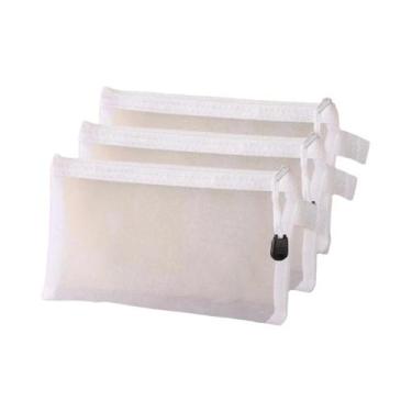 Imagem de Bolsa De Malha Impermeável Com Zíper Para Estudantes, Material De Escr