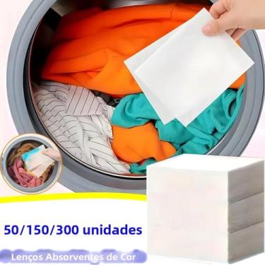 Imagem de Folhas De Lavagem Absorventes De Cor E Anti-Manchas Para Máquina De La