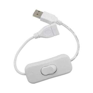 Imagem de Cabo USB De 30CM Com Botão De Interruptor, Cabo De Extensão DC, Adapta