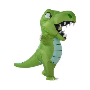 Imagem de Fantasia Inflável De Dinossauro Verde Para Adultos, Engraçada, Com Boc