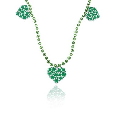 Imagem de Todenb Colar de Dia de São Patrício para mulheres, colar de trevo verde irlandês, com contas, acrílico, boa sorte, amor, coração, pingente, colares, acessórios para fantasia do dia de São Patrício