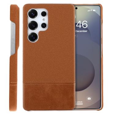 Imagem de SOKAD Capa de couro para Samsung Galaxy S25 Ultra compatível com Magsafe, design elegante vintage para homens e mulheres, capa protetora antiderrapante fina e fina para Galaxy S25 Ultra, marrom 2