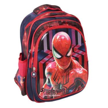 Imagem de Mochila Infantil Escolar Menino Super Herói Aranha Costas - Plike