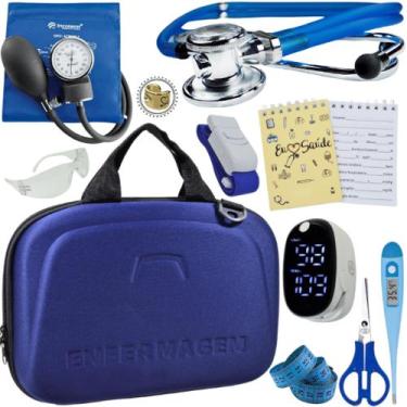 Imagem de Kit Enfermagem Super Luxo Maleta Exclusiva Completa - Love Saude, AZUL