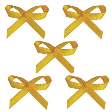 Imagem de Laço estreito de cetim cor amarelo canário pct c/50 unidades - Carrete
