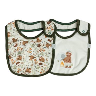 Imagem de Kit Com 2 Babadores Bebê Camping Verde - Hug