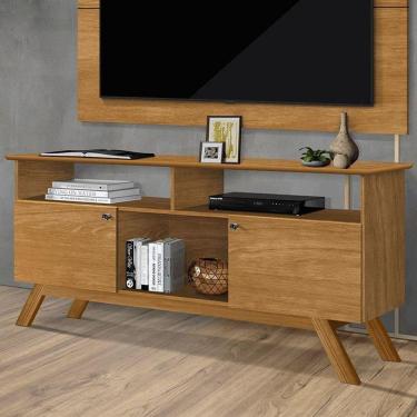 Imagem de Rack Aparador Sala Amsterda 2 Portas Pé Madeira Nature