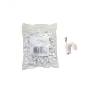 Imagem de Fixa Fio P/Cabo C/Prego Aco Br 08Mm 100 Pcs