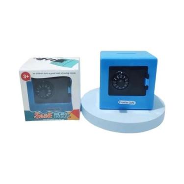 Imagem de Caixa De Dinheiro Mini ATM Retrô Com Senha Para Moedas E Notas, Cofre 