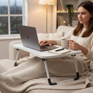 Imagem de Mesa Notebook Multiuso Sortido com Regulagem Altura e Inclinação Dobrá