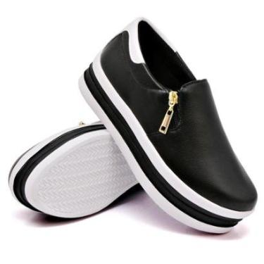 Imagem de Tênis Slip On Feminino Sapa tênis Estiloso Moda Jovem Casual Elástico Calce Fácil Leve e Confort-Feminino