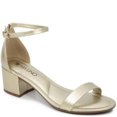 Imagem de Sandália Feminina Salto Bloco Fivela Via Uno 856002-Feminino