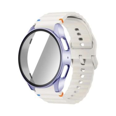 Imagem de Pulseira De Silicone Para Relógio Samsung 40mm 44mm Com Protetor De Te