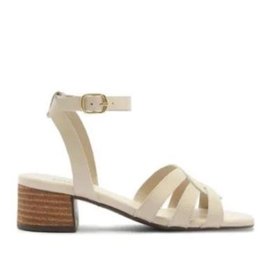 Imagem de Sandália Anacapri Salto Bloco Atanado Branco-Feminino