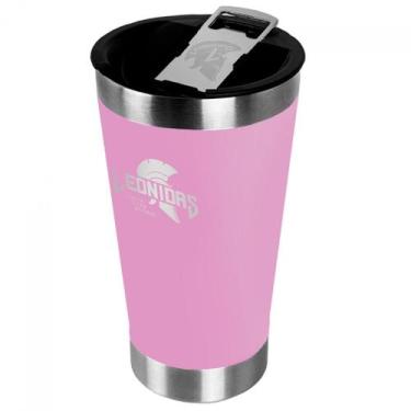 Imagem de Copo Térmico Leonidas, 473ml, Quente ou Frio, Metal, Rosa