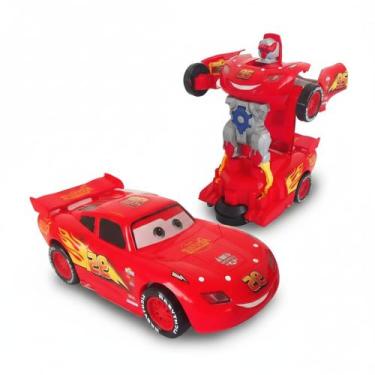 Imagem de Carrinho Relâmpago McQueen Vira Robô Transformer Bump And Go Luz E Som