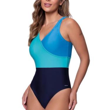 Imagem de Maiô Regata Selene Beachwear 30132.001 Feminino Recortes UV 50+ Poliam