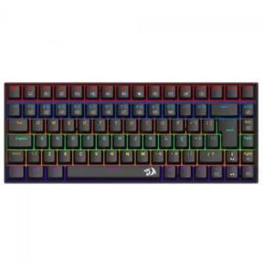 Imagem de Teclado Gamer Mecânico Redragon Phantom Rainbow, Usb, Switch Brown, Abnt2, 75%, Preto,...