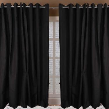 Imagem de Cortina Blackout 100% Liso 4,00x 2,50 - Niazitex, Preto
