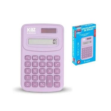 Imagem de Calculadora de Bolso 8 Dígitos Kaz - Azul e Lilás, Azul