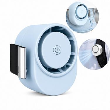 Imagem de Mini Ventilador Portátil com Clipe Yeet 5W 15cm 3 Pás 3 Velocidades Branco Rotação 360 graus  Recarregável Via USB Bivolt