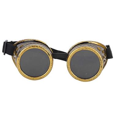 Imagem de so Óculos de sol esportivos vintage, capacete steampunk para uso ao ar livre, motocross Racer óculos para crianças homens e mulheres (bronze)