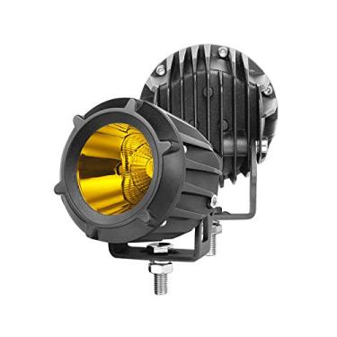 Imagem de Moso LED 2 peças de 50 W lâmpadas de LED âmbar, luz de neblina redonda, holofote, combo feixe off-road luz de trabalho à prova d'água para motocicleta, SUV, caminhão, Wrangler, trator de barco