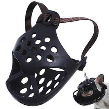 Imagem de Myweyde focinho curto de focinho, Friendly Short Snout Dog Muzzle Soft Silicone, Dog Muzzles para cães pequenos de focinho curto para parar de latir (Black, S)