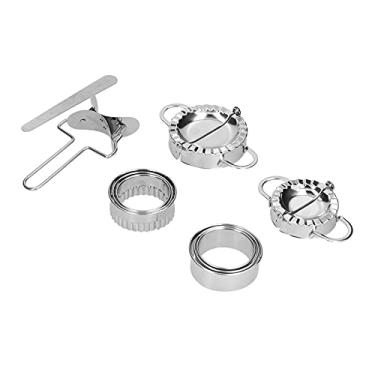 Imagem de Dumpling Maker Press Set, fácil de limpar em aço inoxidável Multifuncional Dumpling Skin Maker Bolinhos Maker para festa para restaurante para cozinha (dispositivo para fazer bolinhos)