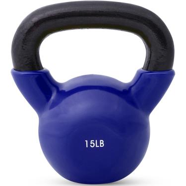 Imagem de JFIT Kettlebell Weights Ferro revestido de vinil, 6,8 kg