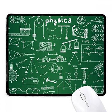 Imagem de Mousepad com ilustração de mecânica eletromagnética física, borda costurada, tapete de borracha para jogos